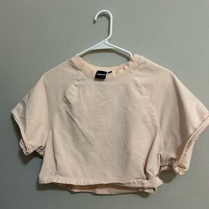 Mono B pale orange cropped T shirt
